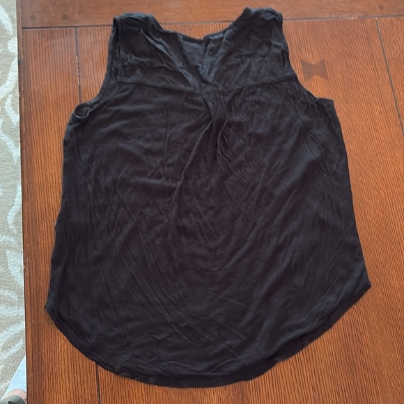 Lucky Brand beaded metallic bling tank top. Large. Black. Viscose. Geometric. - Picture 4 of 8